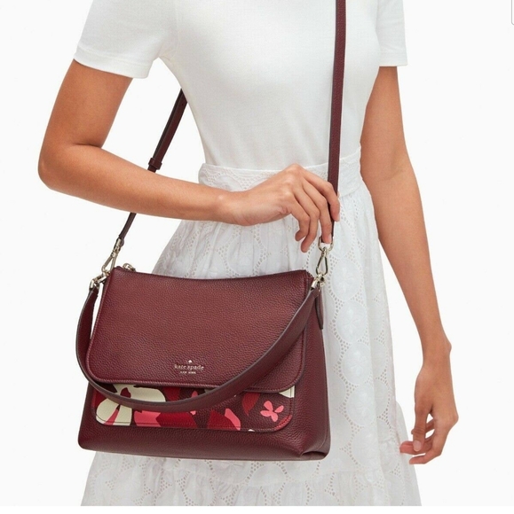 Kate Spade Melody Forest Floral Flap Shoulder Bag - Picture 4 of 5